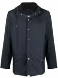 Rains hooded button-up jacket