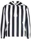 Black Comme Des Garçons striped long-sleeved hoodie