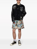 AMIRI intarsia sweater with rose embroidery