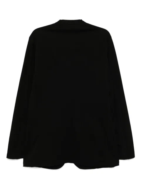 Attachment cotton double-face collarless jacket
