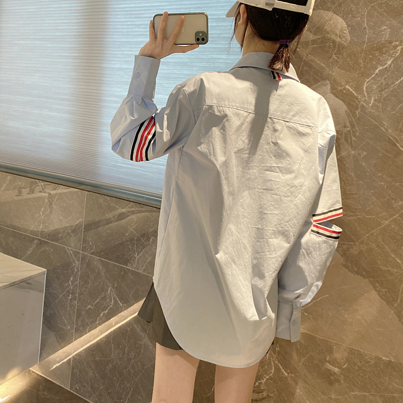 Thom Browne Women's Double Sleeve Label Shirt