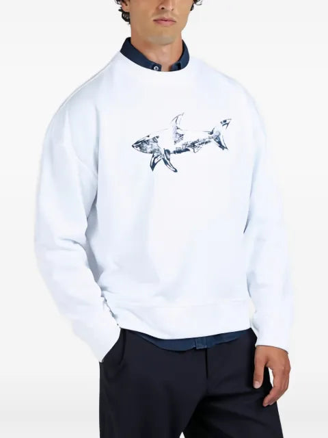 Paul & Shark shark-print fleece sweatshirt