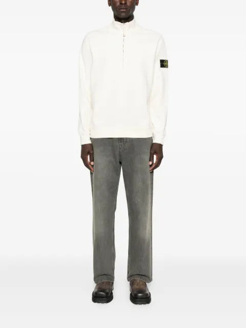 Stone Island Compass-motif quarter-zip sweater