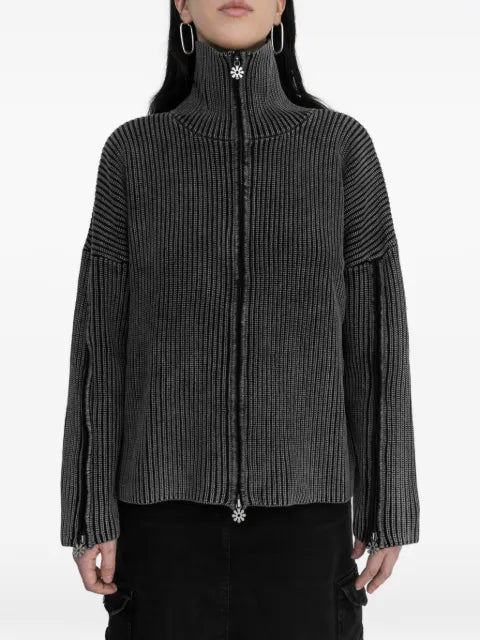 Protémoa triple-zipped cardigan