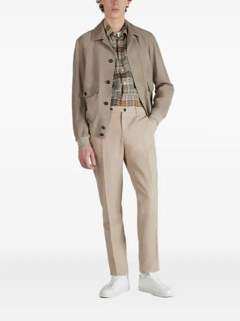 Montedoro buttoned suede leather jacket