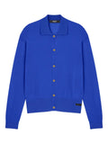 Versace Medusa silk-cotton knit polo cardigan