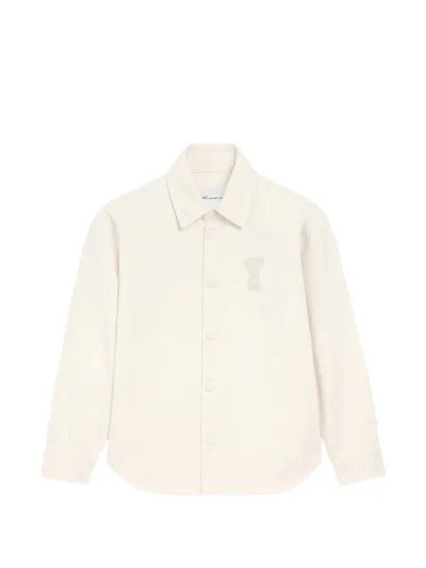 AMI Paris cotton knitted Ami De Coeur overshirt