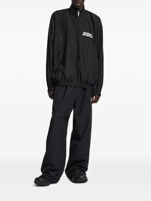 Balenciaga Masking Tape tracksuit jacket medium fit in black