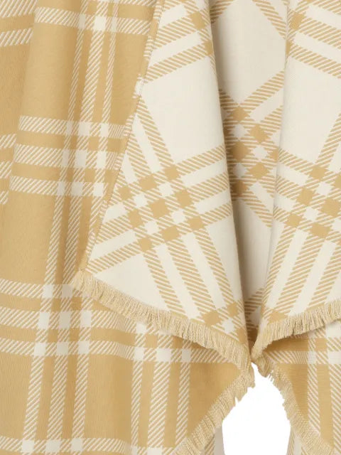 Burberry check wool silk cashmere cape