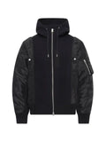 sacai panelled sponge sweat hoodie