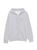 Lacoste logo-patch zip-up hoodie
