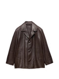Prada nappa leather caban jacket