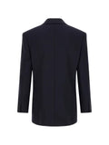 Saint Laurent double-breasted jacket in felted wool gabardine