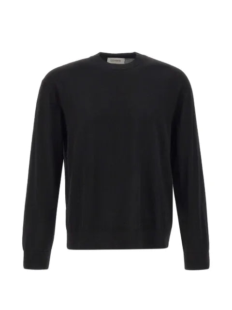 Laneus ribbed-trim merino wool sweater