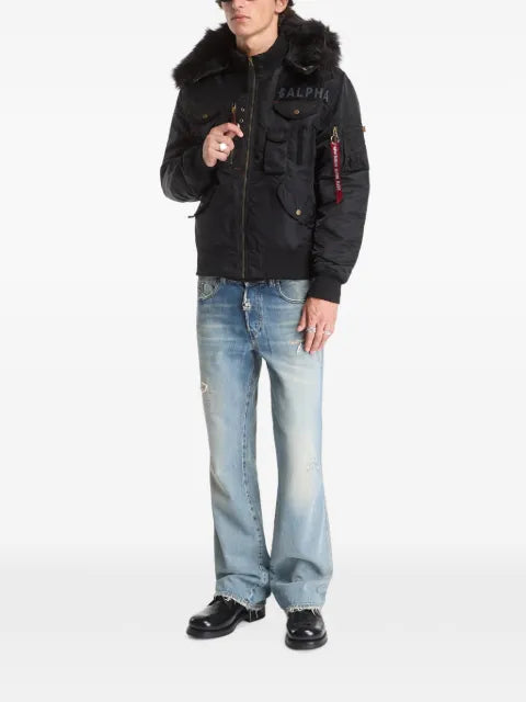 Alpha Industries Deflector faux-fur trim jacket