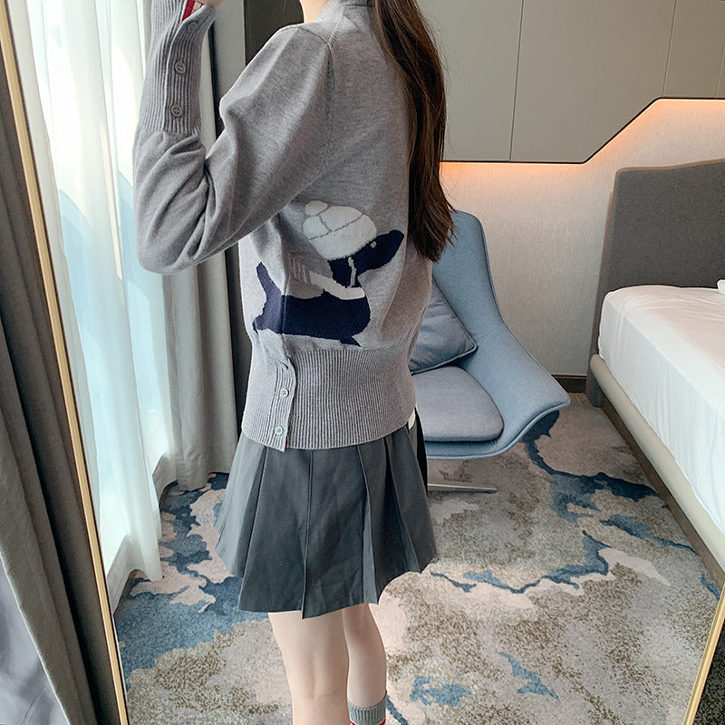 Thom Browne Puppy embroidered cardigan