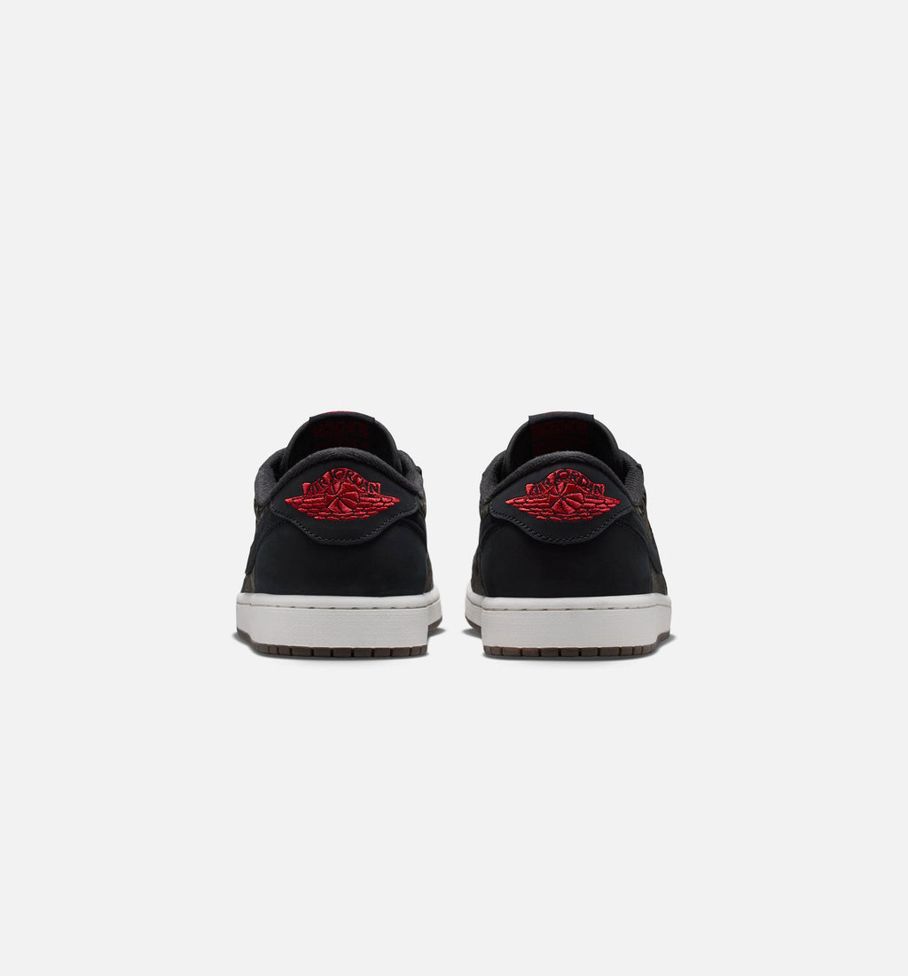 Air Jordan 1 Retro Low OG Laser Black And Varsity Red Men's Shoes - Black Varsity Red White