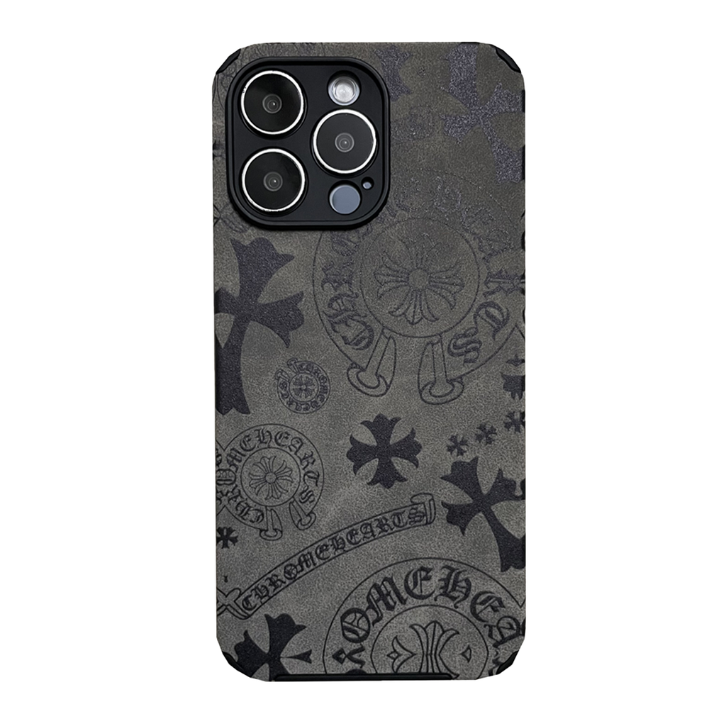 Chrome Heart  Leather iPhone Case