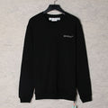 Off-White Cotton Crewneck Sweatshirt — Black