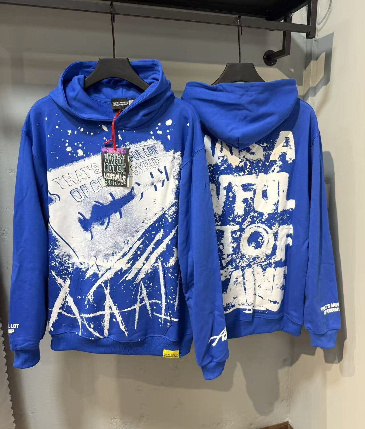 THAT'S A AWFUL LOT OF COUGH SYRUP Star Graphic Pullover Hoodie
