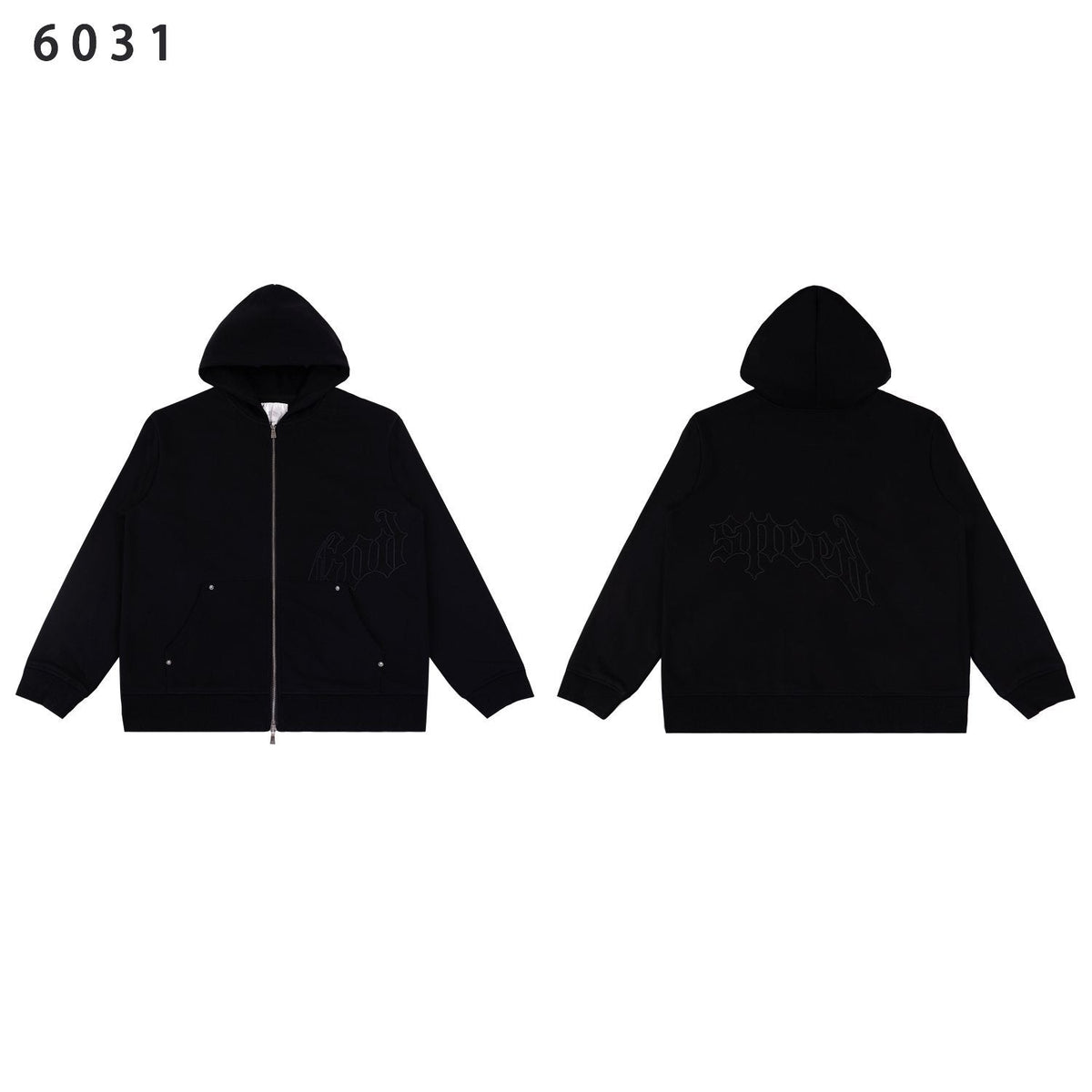 Godspeed Tonal Gothic Zip Hoodie