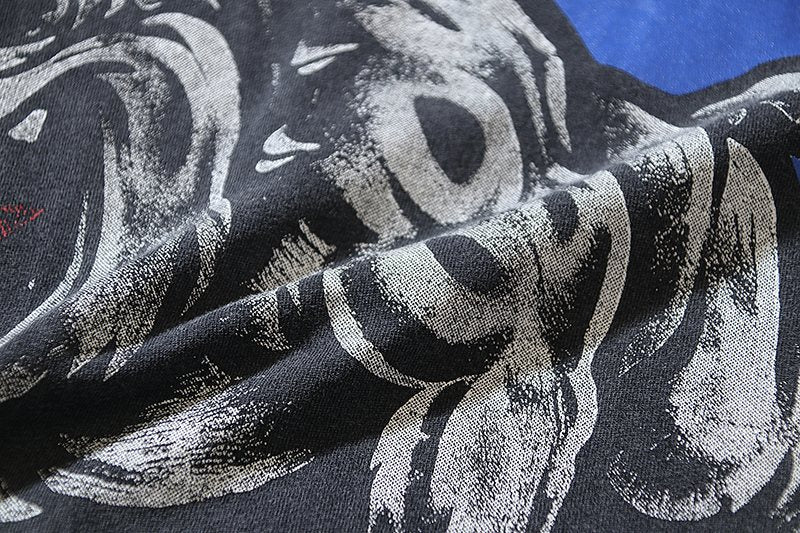 VALE USA Bulldog Graphic Washed Black T-Shirt