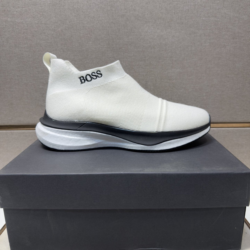 BOSS Textured Slip-On Sneakers