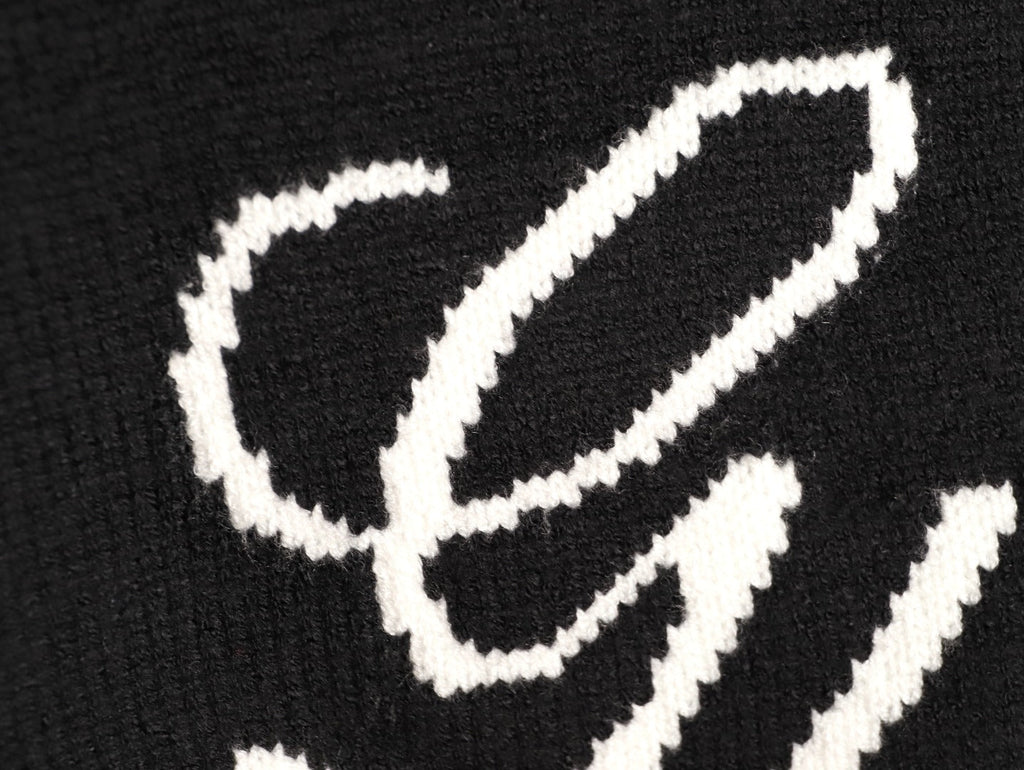 Gucci Signature-Logo Crewneck Sweater - Black